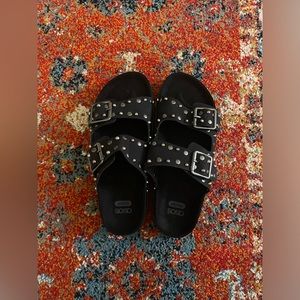 ASOS black studded sandals. Size 7.